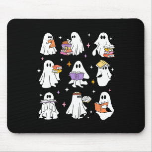 Tapis De Souris Drôle Ghost Livre Lecture Halloween Livres Lover T
