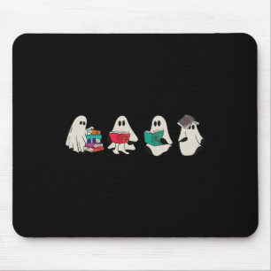 Tapis De Souris Drôle Ghost Livres de lecture mignonne Halloween É