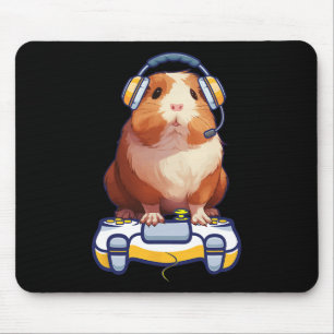 Tapis De Souris Drôle Guinéen Cochon Et Vidéo Gamer Lover Fluffy C