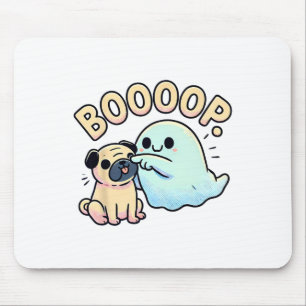 Tapis De Souris Drôle Halloween Fantôme Carlin Boop Silencieux Chi
