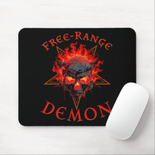 Tapis De Souris Drôle Halloween Hell Demon Crâne - Horreur gothiqu