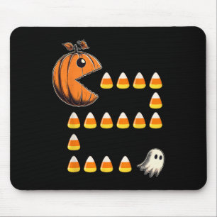 Tapis De Souris Drôle Halloween Jack-o'-lantern Citrouille Manger