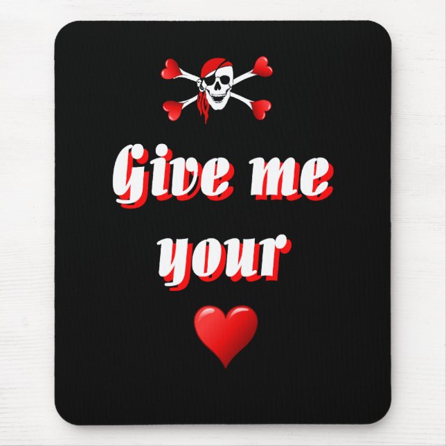 Tapis De Souris Drôle humoristique drapeau de pirate (Devant)