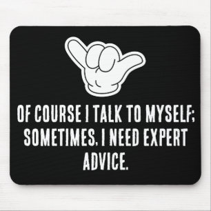 Tapis De Souris Drôle Humour de vie Thug Noir Citation personnalis