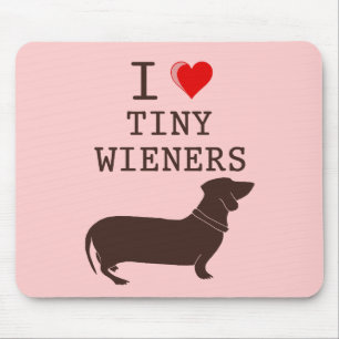Tapis De Souris Drôle J'adore le teckel Wiener miniature