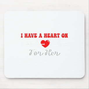 Tapis De Souris Drôle, j'ai un cœur pour elle la Saint-Valentin Lu