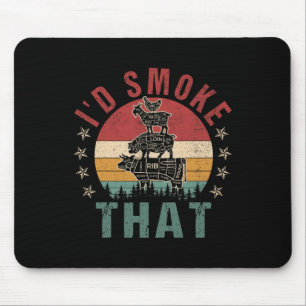Tapis De Souris Drôle Je Fumerais Que Bbq Chef Chemise Hommes Cade