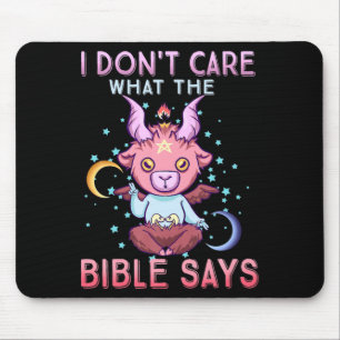 Tapis De Souris Drôle Je Me Moque De Ce Que Dit La Bible