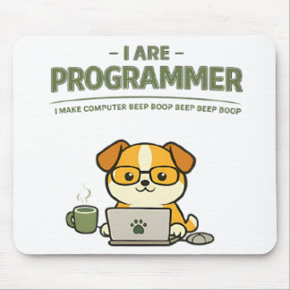 Tapis de souris drôle « Je suis programmeur Beep B