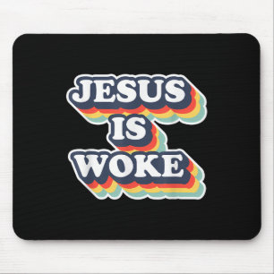 Tapis De Souris Drôle Jésus Est Réveillé Couleur Jésus Citations R