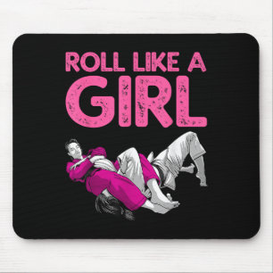 Tapis De Souris Drôle Jiu Jitsu Art Pour Femmes Filles Enfants Bré