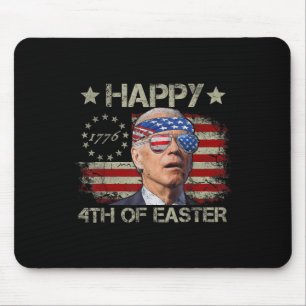 Tapis De Souris Drôle Joe Biden 4 juillet Heureux 4ème De Pâques N