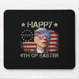 Tapis De Souris Drôle Joe Biden 4 juillet Joyeux 4 de Pâques États