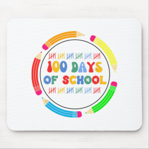 Tapis De Souris Drôle Joyeux 100 Jours D'école Art Pour Hommes Fem