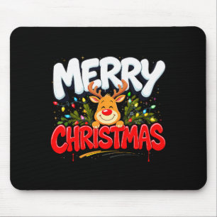 Tapis De Souris Drôle Joyeux Noël Renne Xmas Famille Hommes &am