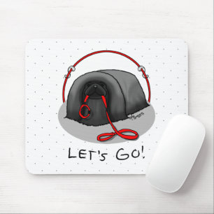 Tapis De Souris Drôle Let's Go! pour une promenade Chien Pékinois 