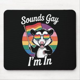 Tapis De Souris Drôle LGBTQ Fierté Arc-en-ciel Sons Gay Je Suis En