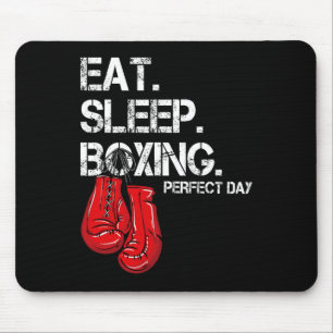 Tapis De Souris Drôle Manger. Dormir. Répéter. Amateur de boxe jou