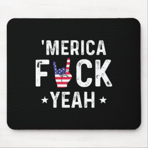 Tapis De Souris Drôle Merica Ouais 4 juillet 
