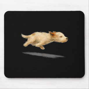 Tapis De Souris Drôle mignon chien courant art chien style de pein