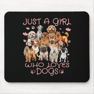 Tapis De Souris Drôle mignon Chien Puppy Amoureux Juste Une Fille 