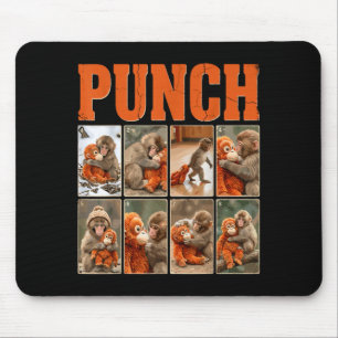 Tapis De Souris Drôle mignon coup de poing singe macaque mème japo