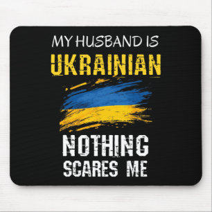 Tapis De Souris Drôle Mon mari est ukrainien Rien ne me fait peur