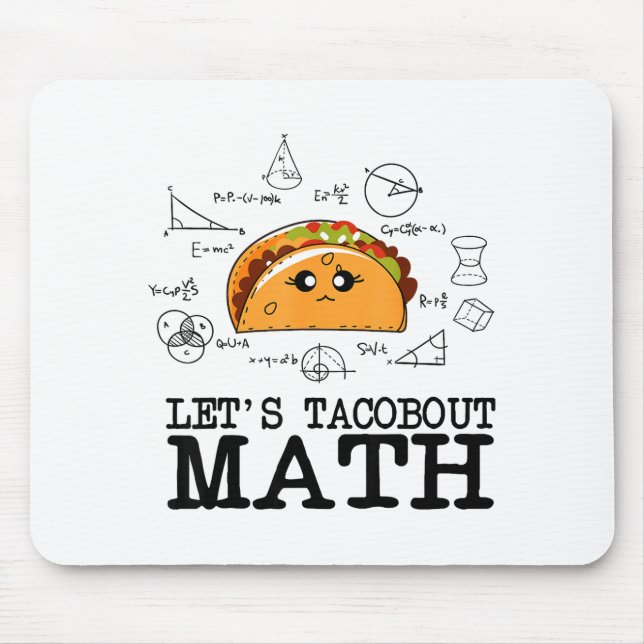 Tapis De Souris Drôle Nerdy Allons Taco Bout Math Pi Jour Math Ens (Devant)