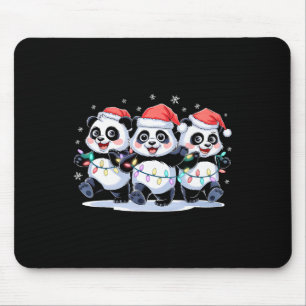 Tapis De Souris Drôle Noël Père Noël Reindeer Cute Panda Père Noël