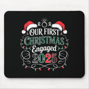 Tapis De Souris Drôle Notre Premier Noël Fiancés 2025 Pyjama Coupl