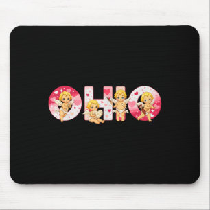 Tapis De Souris Drôle Ohio Cud Party Midwestern O-h-i-o En Valenti