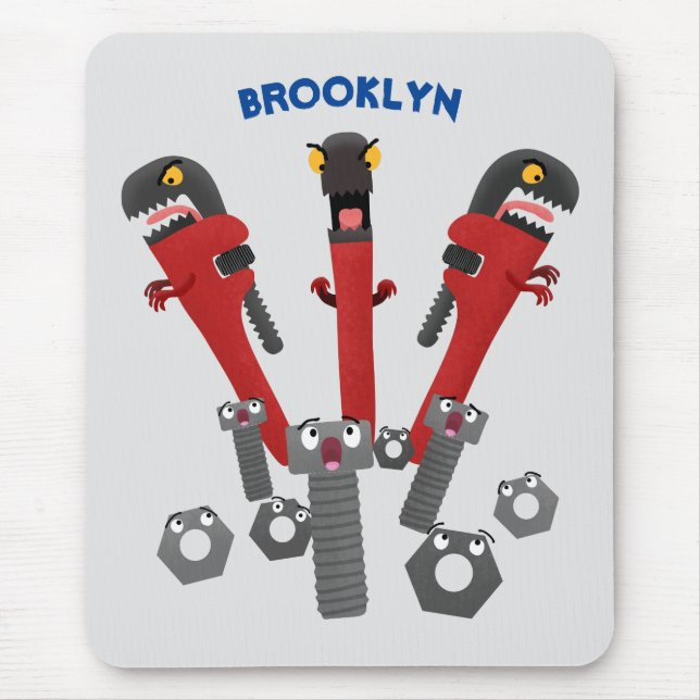 Tapis De Souris Drôle outil monstre de clé humour dessin animé (Devant)