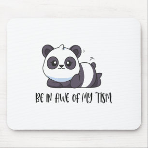 Tapis De Souris Drôle Panda mignonne Soit En Awe De Mon Triste