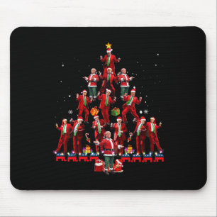 Tapis De Souris Drôle Père Noël Trump Dance Tree Noël Pyjama Noël