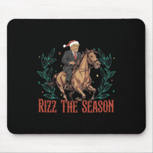Tapis De Souris Drôle Père Noël Trump Rizz La Saison Rendre Noël G