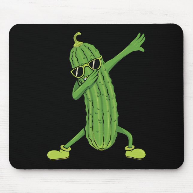 Tapis De Souris Drôle Pickle Concomber Dons Par Silentsoularts Dab (Devant)