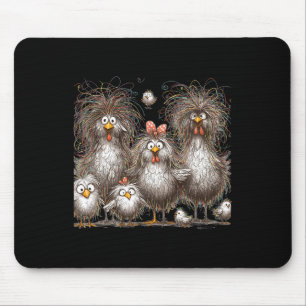 Tapis De Souris Drôle Poulet Art Eagerlys Coloré