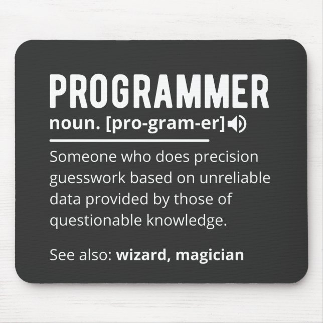 Tapis De Souris Drôle Programmer Code Développeur Définition (Devant)