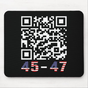 Tapis De Souris Drôle Qr Président Trump 45 47 Tee Trump Danse C