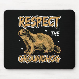 Tapis De Souris Drôle Respecter La Marmotte Jour De La Marmotte Fe