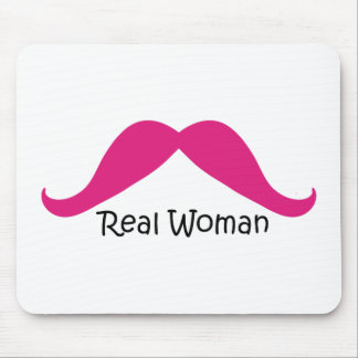 Tapis De Souris Drôle rose et noir vraies femmes Mustache