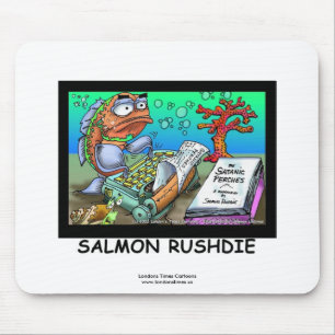 Tapis de souris drôle Salman Rushdie poisson