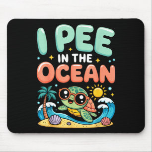 Tapis De Souris Drôle sarcasique plage kawaii tortue enfants font