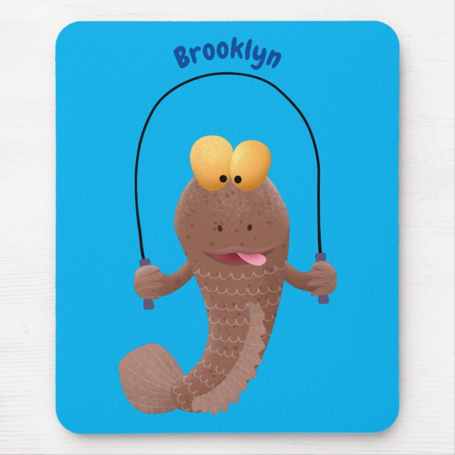 Tapis De Souris Drôle sauter boudskipper poisson dessin animé (Devant)