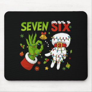 Tapis De Souris Drôle Six Sept 67 Mème 6 7 Main de lutin de Noël G