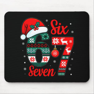 Tapis De Souris Drôle Six Sept 67 Mème 6 7 Noël Pyjama Hommes