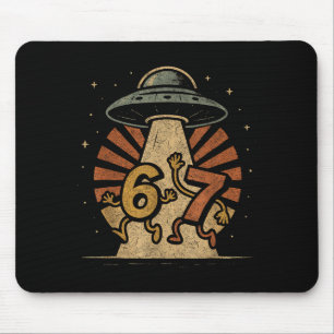 Tapis De Souris Drôle Six Sept 67 Mème Internet Mème Ufo Gen Alph