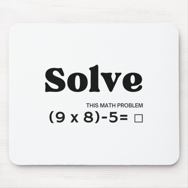Tapis De Souris Drôle Six Sept 67 Mème Pemdas École Prof De Maths (Devant)