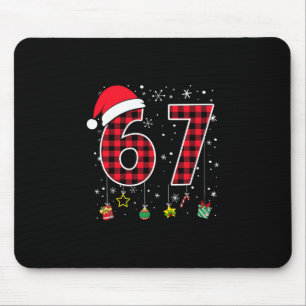 Tapis De Souris Drôle Six Sept 6 7 Mème 67 Noël Carreaux Rouges Xm