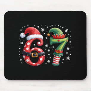 Tapis De Souris Drôle Six Sept 6 7 Mème Noël Humour Père Noël Elfe